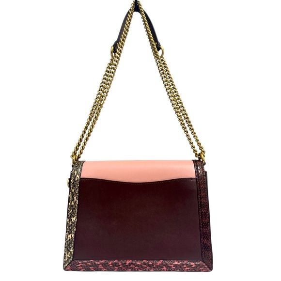 Coach X Jennifer Lopez JLo Hutton Shoulder Bag Colorblock Snakeskin Detail C0805 - Picture 4 of 11